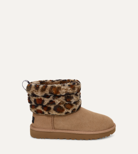 Ugg fluff mini quilted leopard top